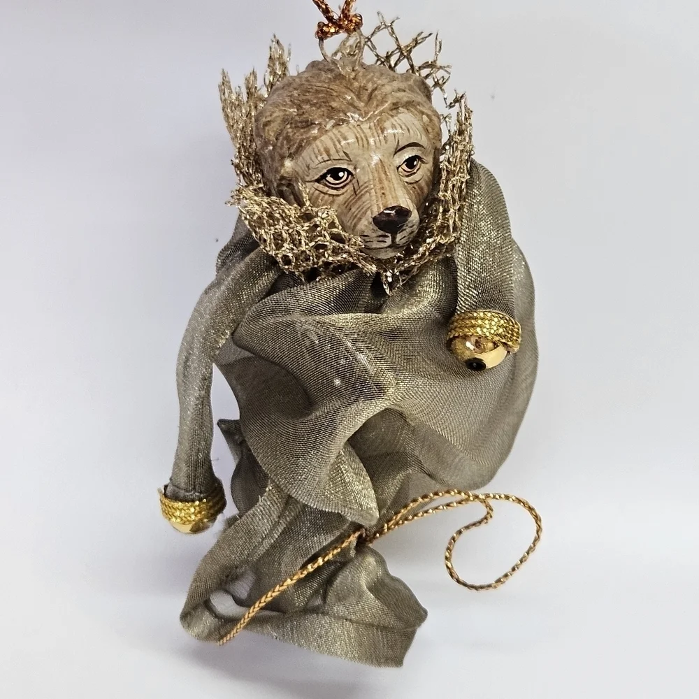 NEW VINTAGE Katherine's Collection Lion Charm Bell Bag Ornament Wayne Kleski